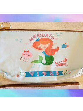 Mermaid makeup zipper pouch
